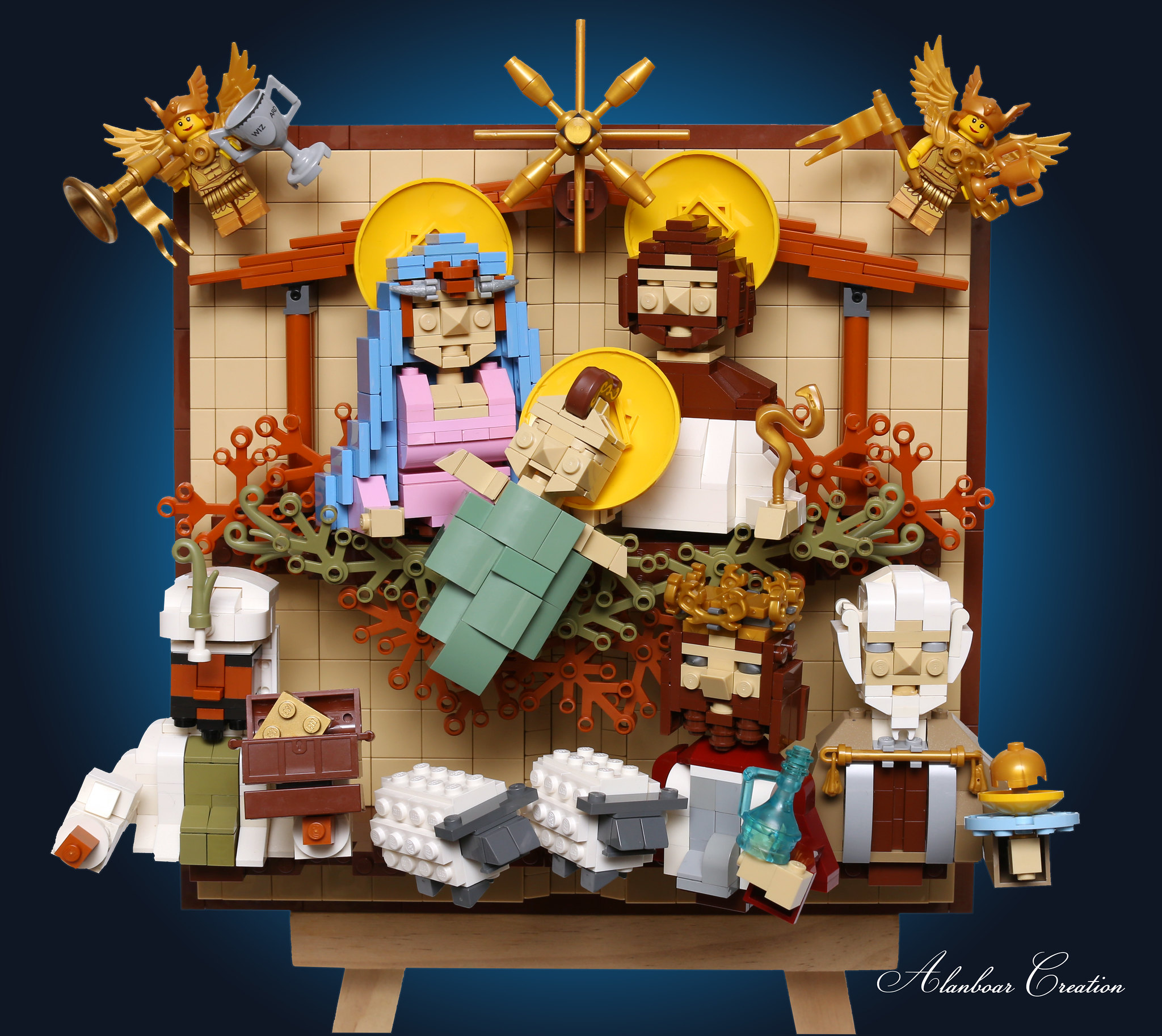 Brick Pic of the Day: Nativity scene on a canvas
