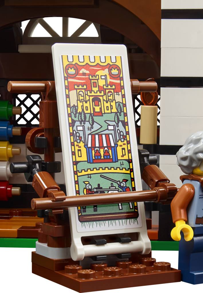 LEGO Icons 10332 Medieval Town Square tapestry image 709x1024