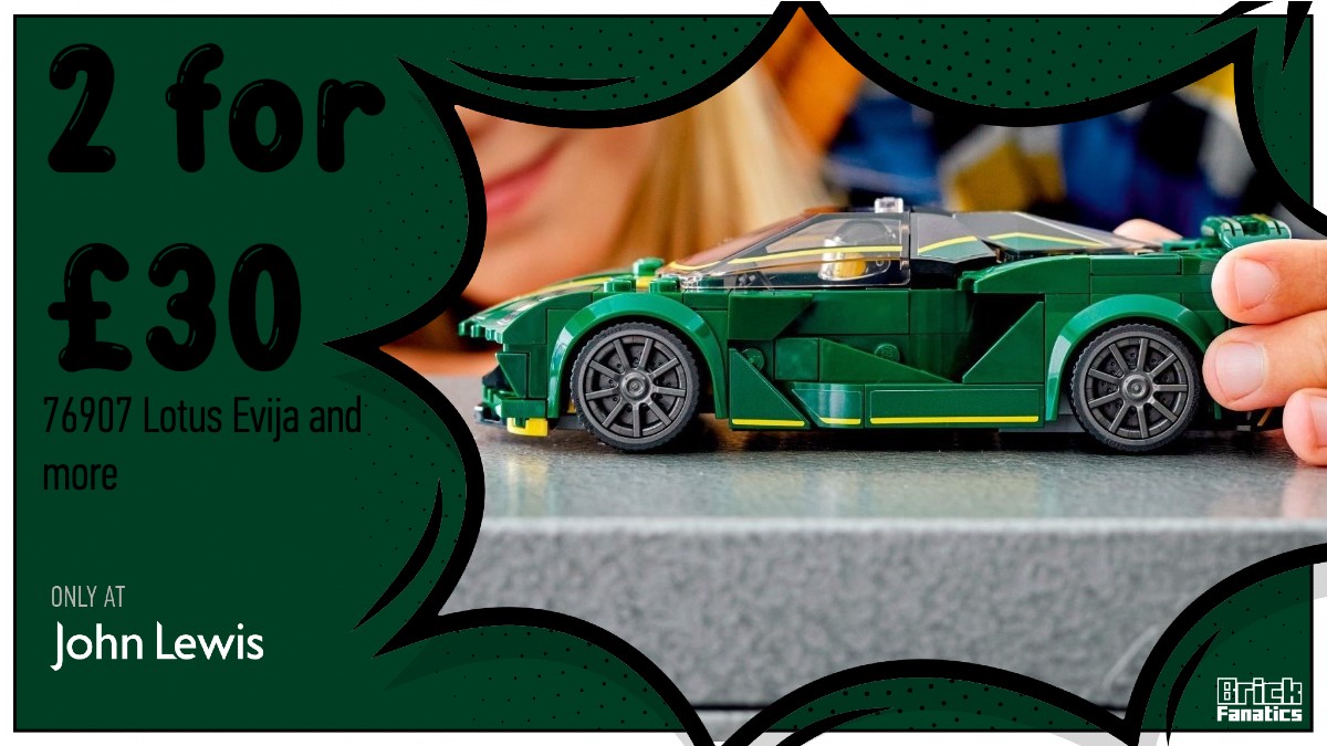 LEGO Speed Champions 76907 Lotus Evija rejoins John Lewis' 2 for £30 deal