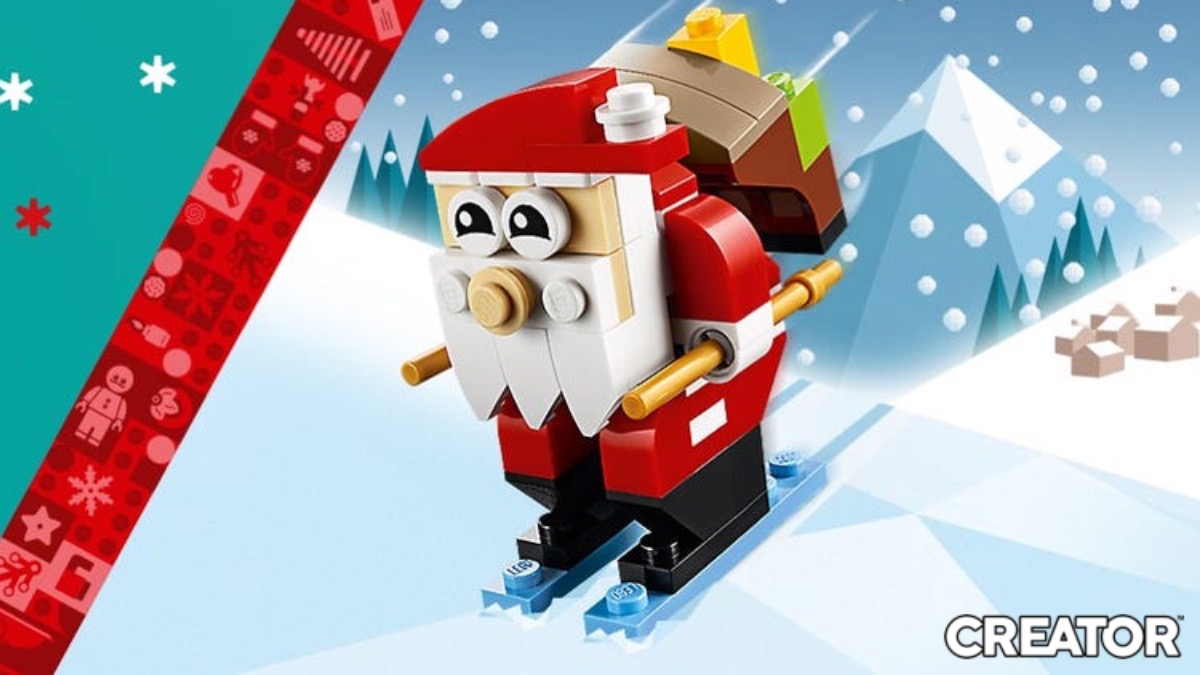 Free LEGO Creator Skiing Santa Claus offer available until 24 December