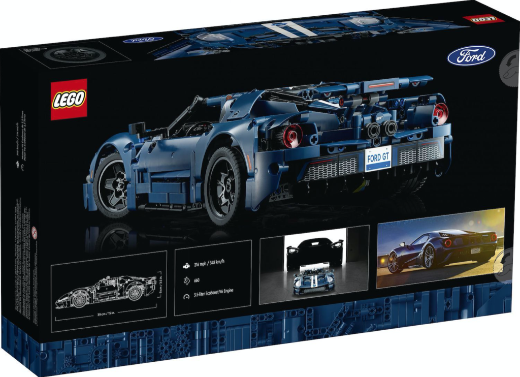 LEGO Technic 42154 2022 Ford GT box back 1024x742