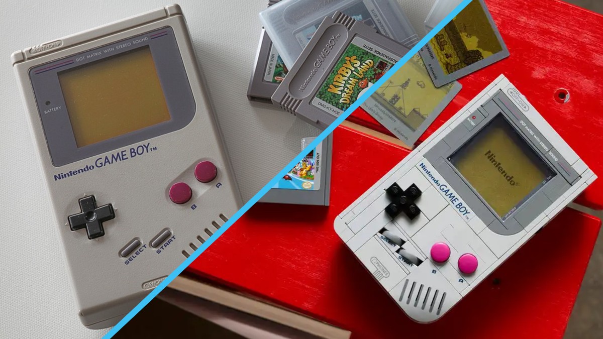 Comparing LEGO Nintendo Game Boy to the real handheld