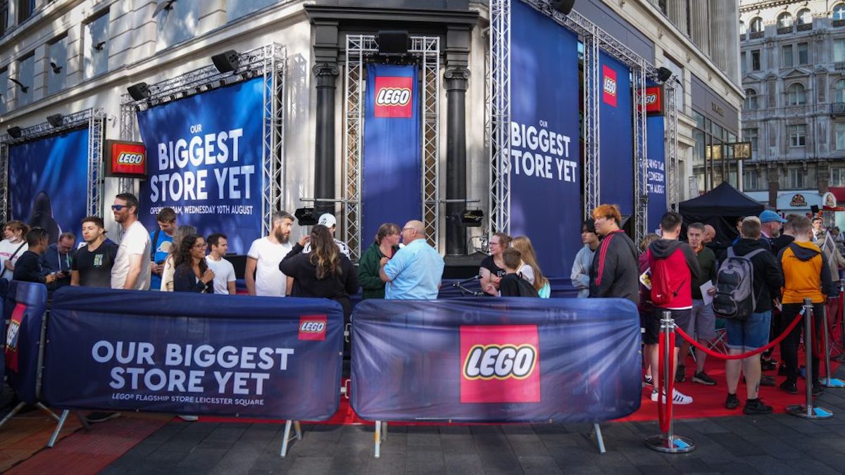 LEGO Store Leicester Square welcomes famous faces for festive event
