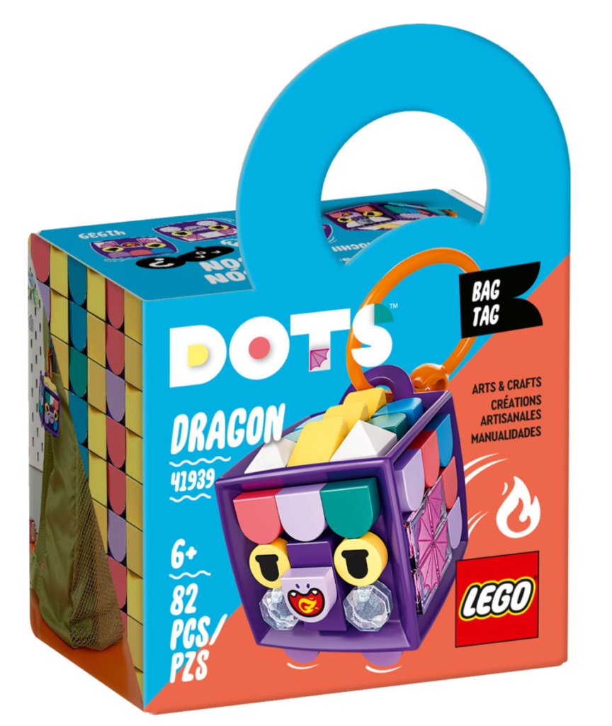 LEGO DOTS 41939 Bag Tag Dragon box